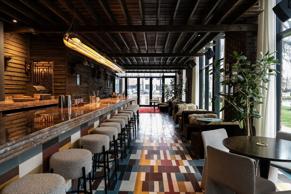 interior of Expat with bar seating